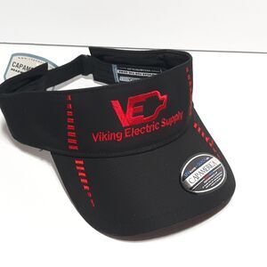 Viking Electric Supply Black Men's Visor Hat NEW Adjustable CapAmerica Golf